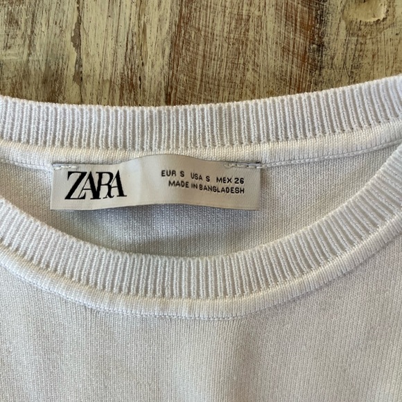 Zara white crop sweater top - Picture 2 of 3